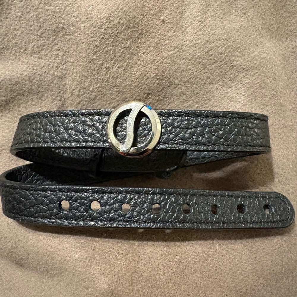 Philip Stein Horizon Black Leather Bracelet